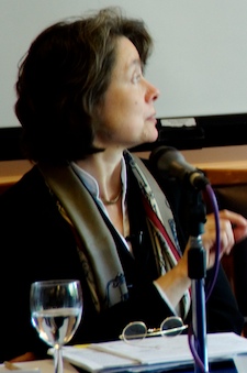 Photo credit: Julia Vitullo-Martin; Description: Sarah Coakley in Cambridge